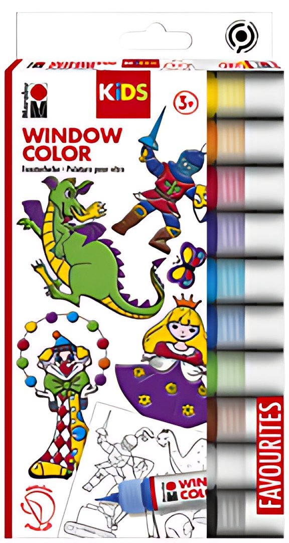 Marabu KiDS Window Color, kit de 10, assorti