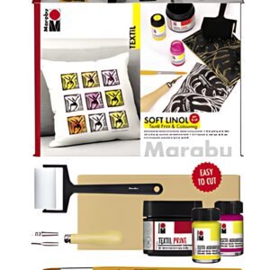Marabu Kit de transfert textile "Soft Linol Print&Colouring"