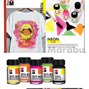 Marabu Set peinture pour tissu Neon Set, 4 x 15 ml