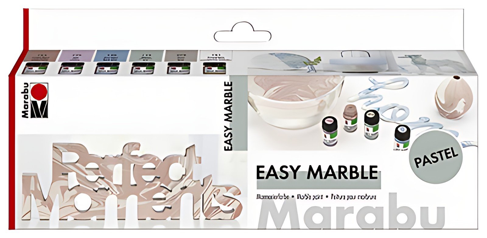 Marabu Peinture à marbrer "easy marble", set PASTEL