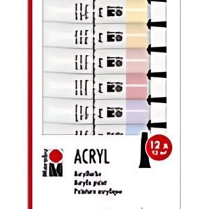 Marabu Set de peinture acrylique "PASTLL", 12 x 12 ml