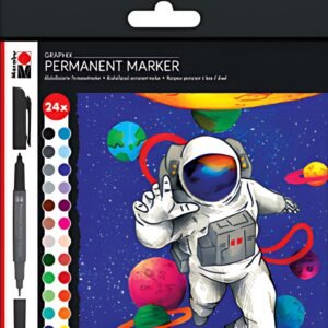 Marabu Marqueur permanent Graphix "HERO OF GALAXY", étui 24