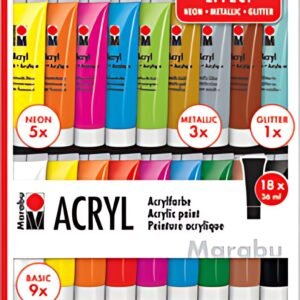 Marabu Set de peinture acrylique "EFFECT", 18 x 36 ml