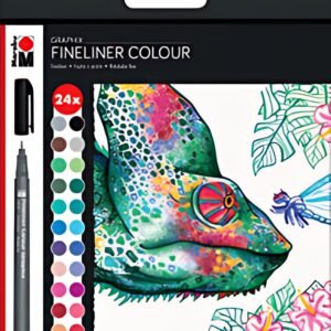 Marabu Fineliner COLOUR GRAPHIX HYPNOTIZE, étui carton de 24