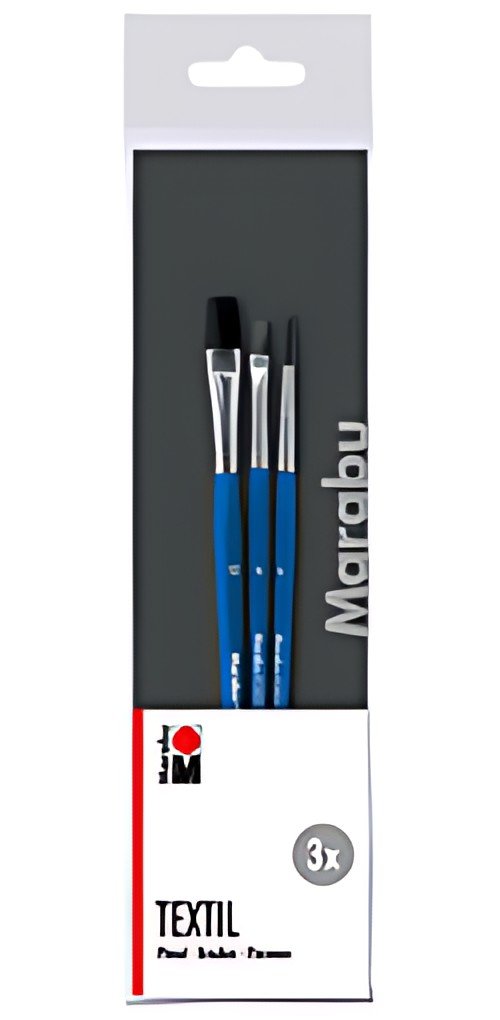 Marabu Set de pinceaux Textil, 3 pièces