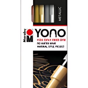 Marabu Feutre acrylique "YONO", 1,5 - 3,0 mm, set de 4 METAL