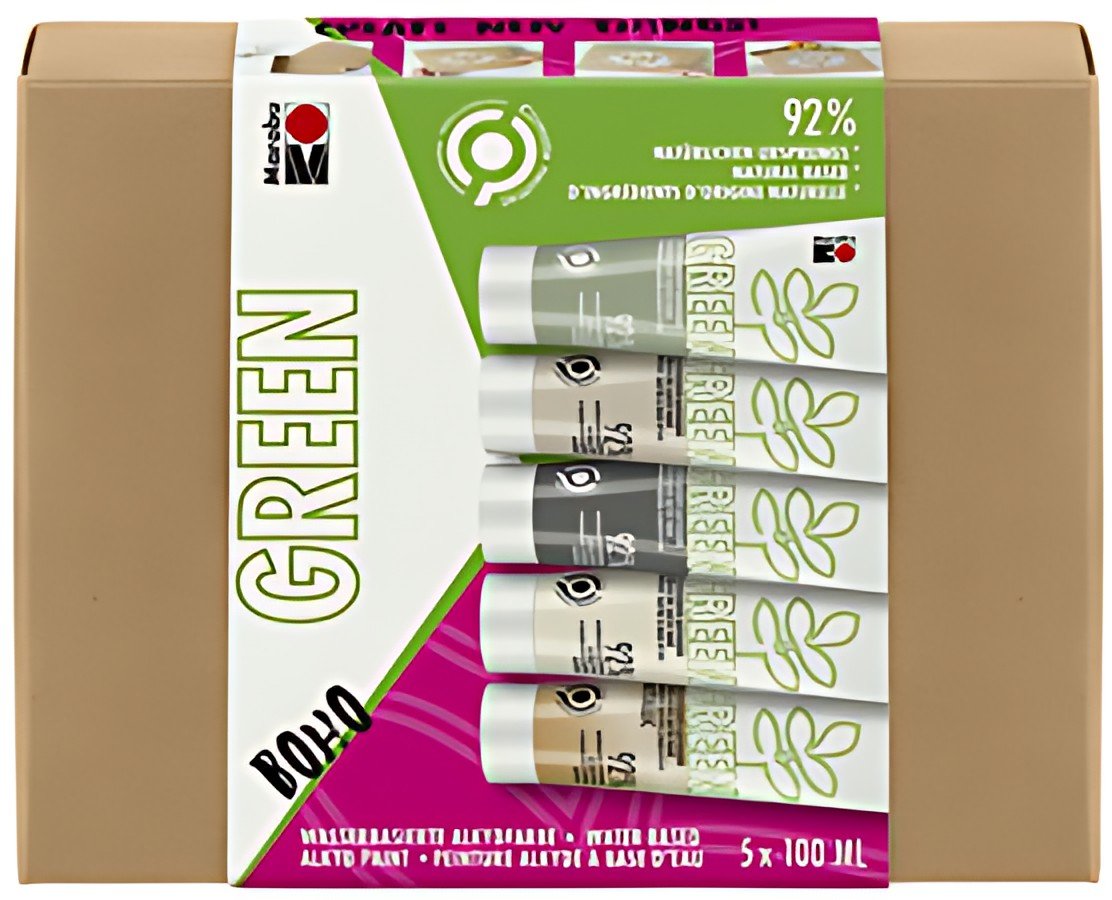 Marabu Green Peinture alkyde à base d'eau, set Boho