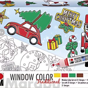 Marabu Kit Window Color "XMAS Traditional", 6 x 25 ml