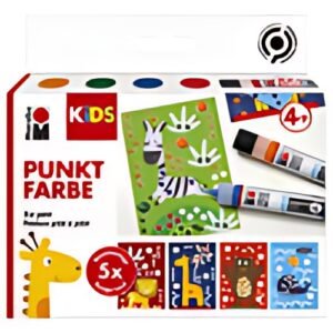 Marabu KiDS Set de peinture point à point Dot Pen "Animaux"