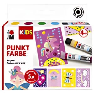 Marabu KiDS Set de peinture point à point Dot Pen "Licorne"