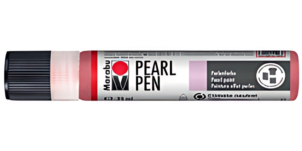 Marabu Perlenfarbe Pearl Pen, 25 ml, schimmer-silber
