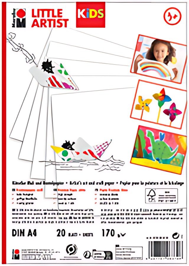 Marabu KiDS Papier pour peinture et loisirs créatifs, A4