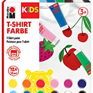 Marabu KiDS Peinture pour T-Shirt, 36 ml, tube, set de 12