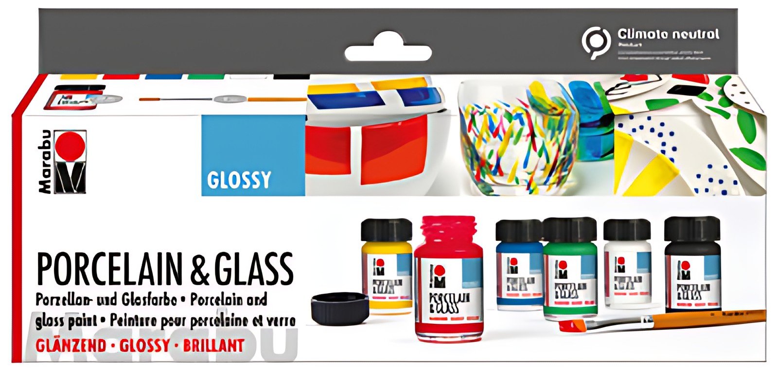 Marabu Peinture "Porcelain & Glass Glossy", kit de démarrage