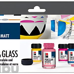 Marabu Peinture "Porcelain & Glass Matt", kit de démarrage
