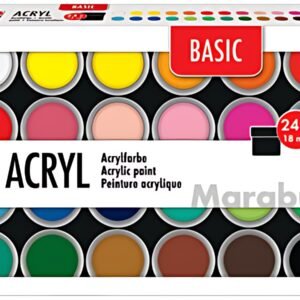 Marabu Set de peinture acrylique BASIC, 24 x 18 ml