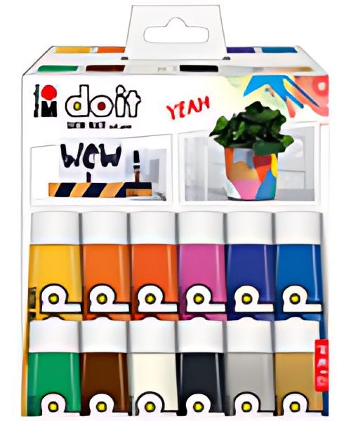 Marabu Set peinture acrylique DO IT Craft Paint, 12 x 36 ml