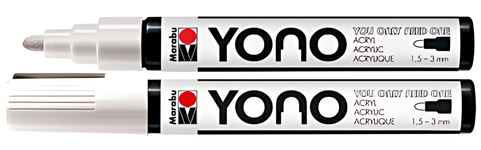 Marabu Marqueur acrylique "YONO", 1,5 - 3,0 mm, blanc