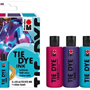 Marabu Set de peintures batik TIE DYE, 3x80ml, tons tendance