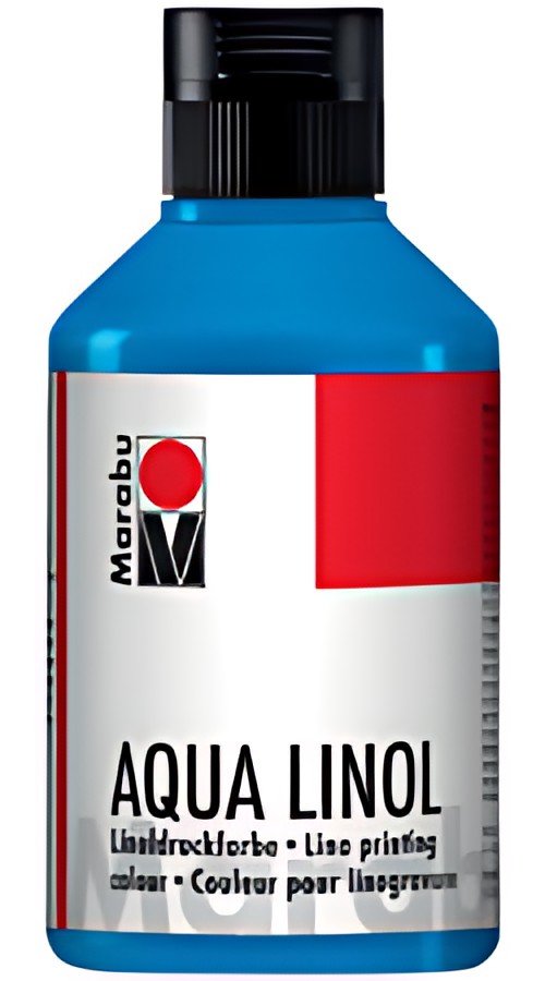 Marabu Couleur pour linogravure Aqua, 250 ml, bleu moyen