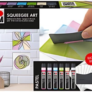 Marabu Kit acrylique Acryl Color Squeegee Art Pastel