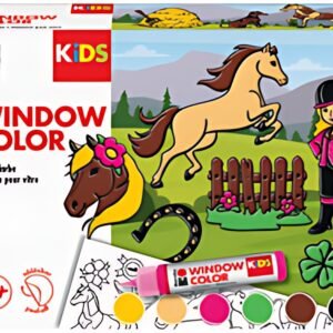 Marabu KiDS Kit Window Color "Poney club", 6 x 25 ml
