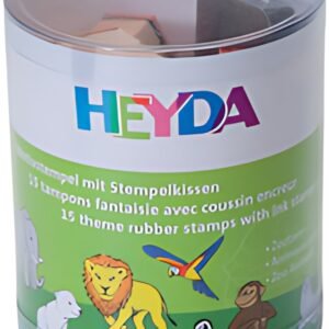 HEYDA Kit de tampons à motifs "aminaux de zoo", en boite