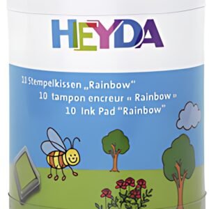 HEYDA Set de tampons encreurs "Rainbow", boîte transparente