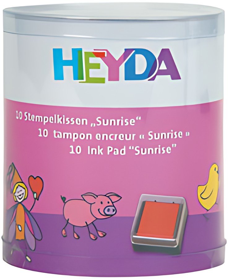 HEYDA Set de tampons encreurs "Sunrise", boîte transparente