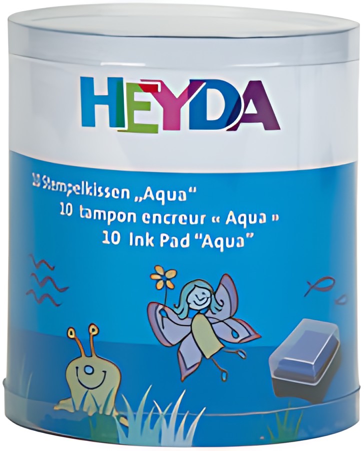 HEYDA Set de tampons encreurs "Aqua", 10 tampons encreurs
