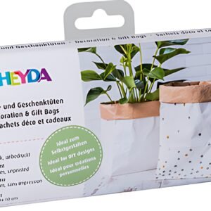 HEYDA Sachet cadeau en papier, grand, blanc / nature