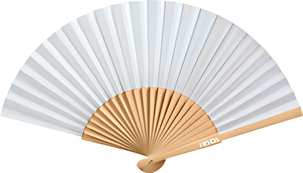 HEYDA Eventail en papier, largeur: 460 mm, blanc