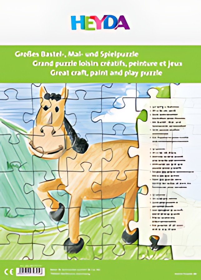 HEYDA Puzzle vierge, 12 pièces, 350 x 500 mm, blanc