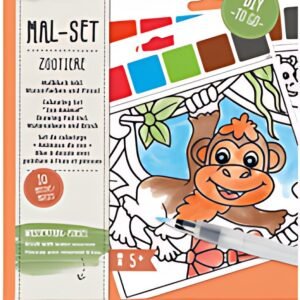 HEYDA Kit d'aquarelles "Animaux du zoo", 10 motifs