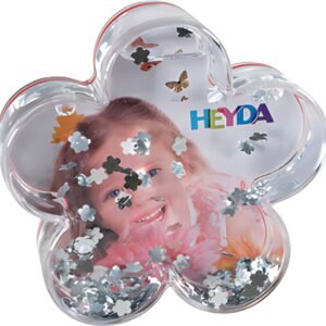 HEYDA Boule à neige "Fleur scintillante"