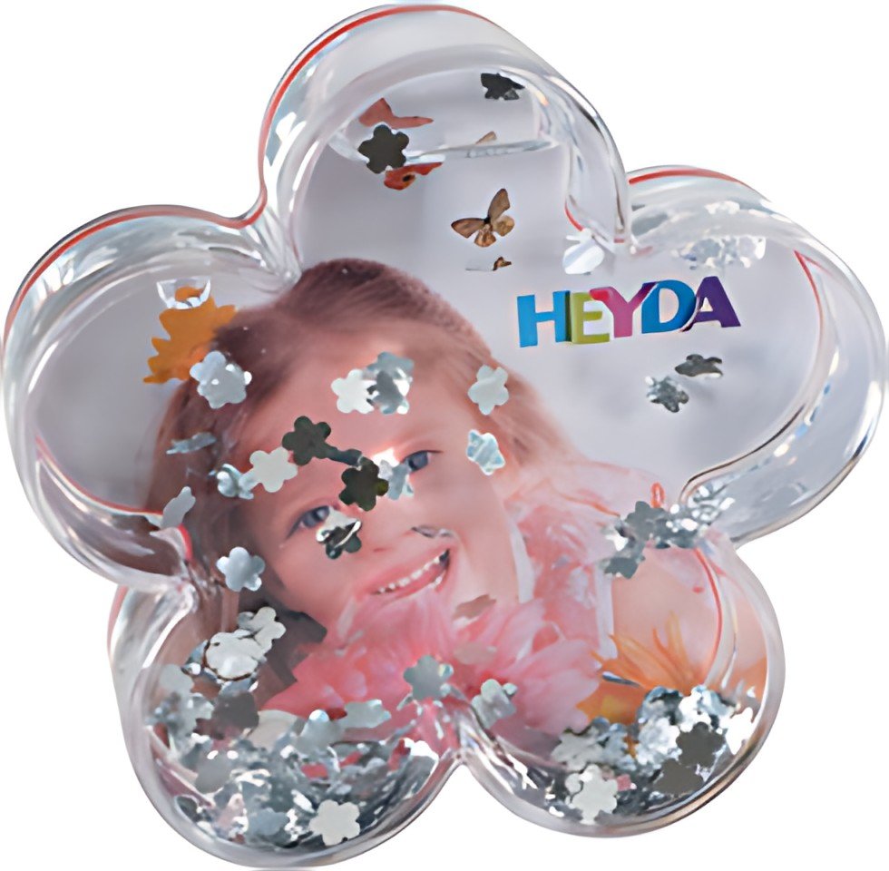 HEYDA Boule à neige "Fleur scintillante"