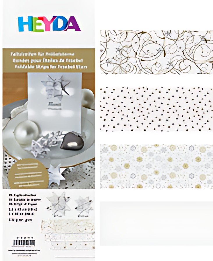 HEYDA Bande de papier à plier pour mini-étoiles, blanc