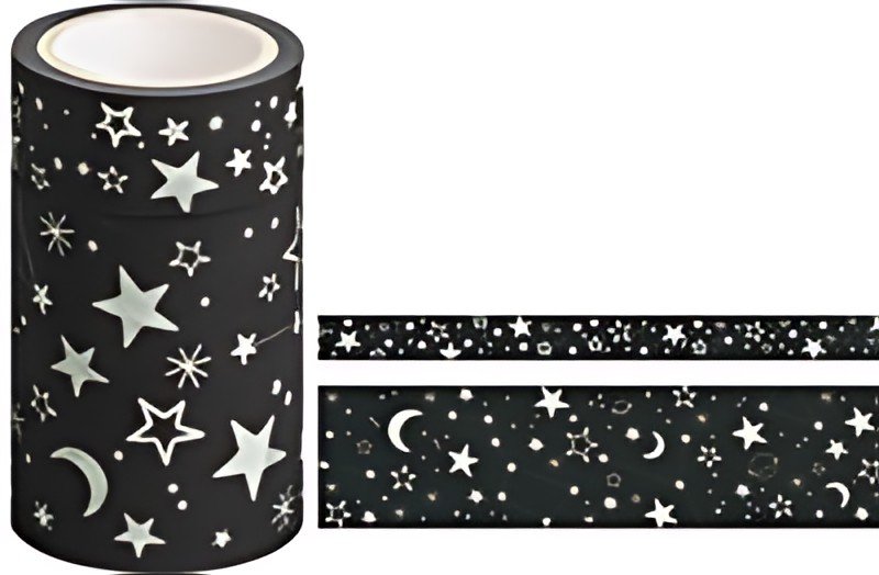 HEYDA Ruban adhésif décoratif Glow in the dark "Étoiles"