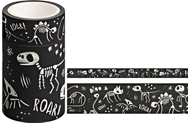 HEYDA Ruban adhésif décoratif Glow in the dark "Dinos"