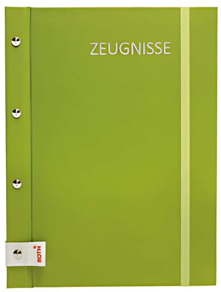Dossier de certificat ROTH Metallium avec vis à livre, vert
