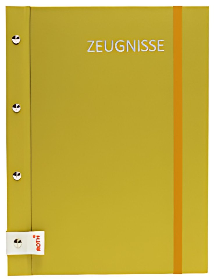 Dossier de certificat ROTH Metallium avec vis à livre, or