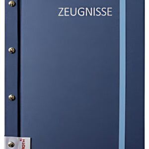 Dossier de certificat ROTH Metallium avec vis à livre, bleu