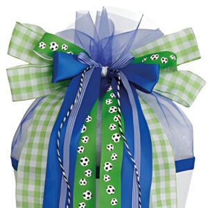 Noeud conique scolaire ROTH "Soccer", vert / bleu