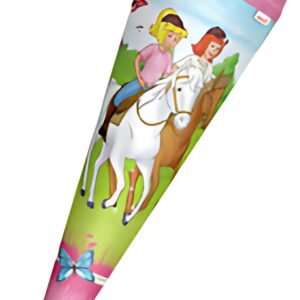 Cône scolaire motif ROTH "Bibi & Tina", rond, 700 mm, effet