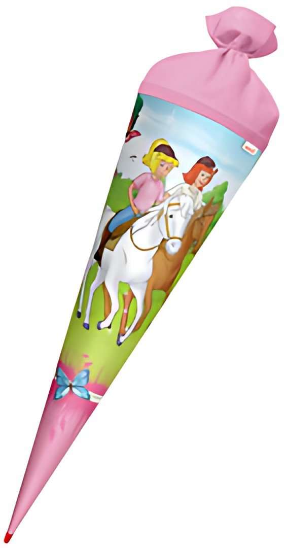 Cône scolaire motif ROTH "Bibi & Tina", rond, 700 mm, effet