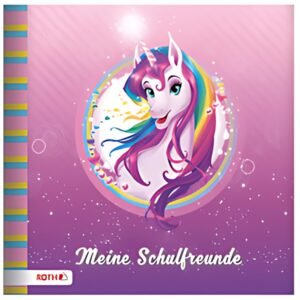 ROTH Freundebuch "Einhornportrait", 165 x 165 mm, 64 Seiten
