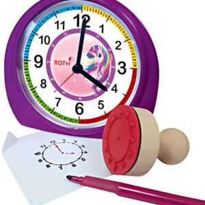 ROTH Réveil pour enfants & tampon, kit "Licorne"