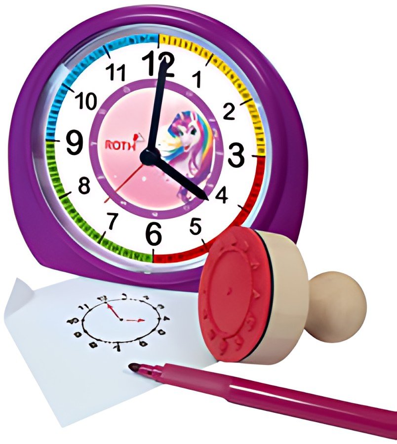 ROTH Réveil pour enfants & tampon, kit "Licorne"