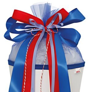 Noeud conique scolaire ROTH "Blue Berry", bleu / rouge