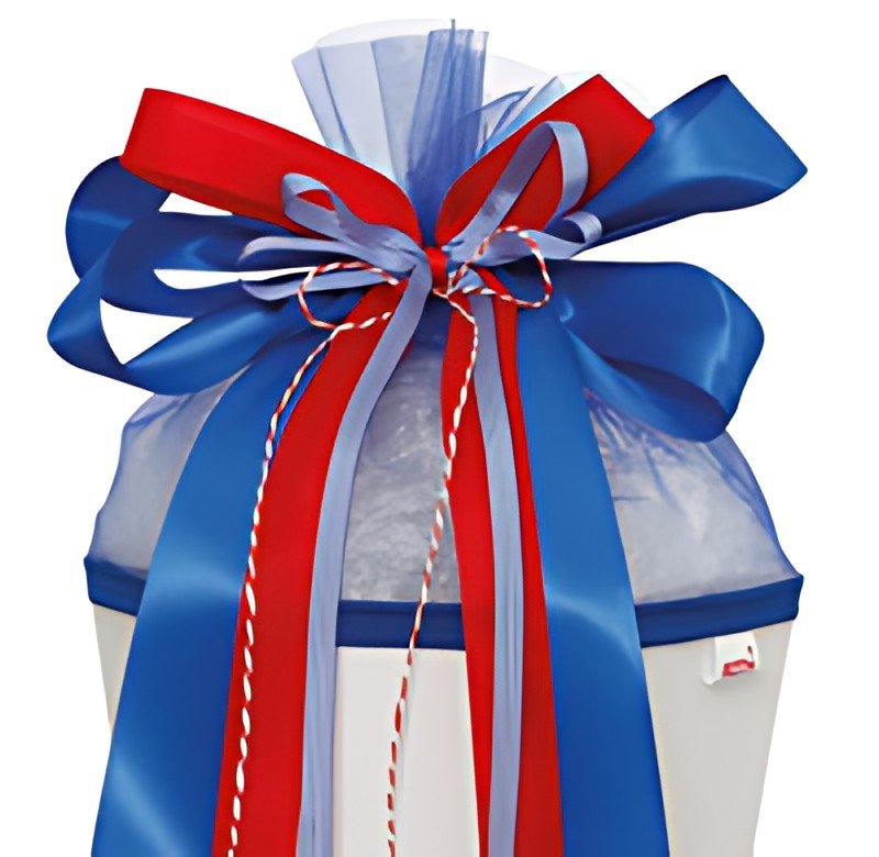 Noeud conique scolaire ROTH "Blue Berry", bleu / rouge